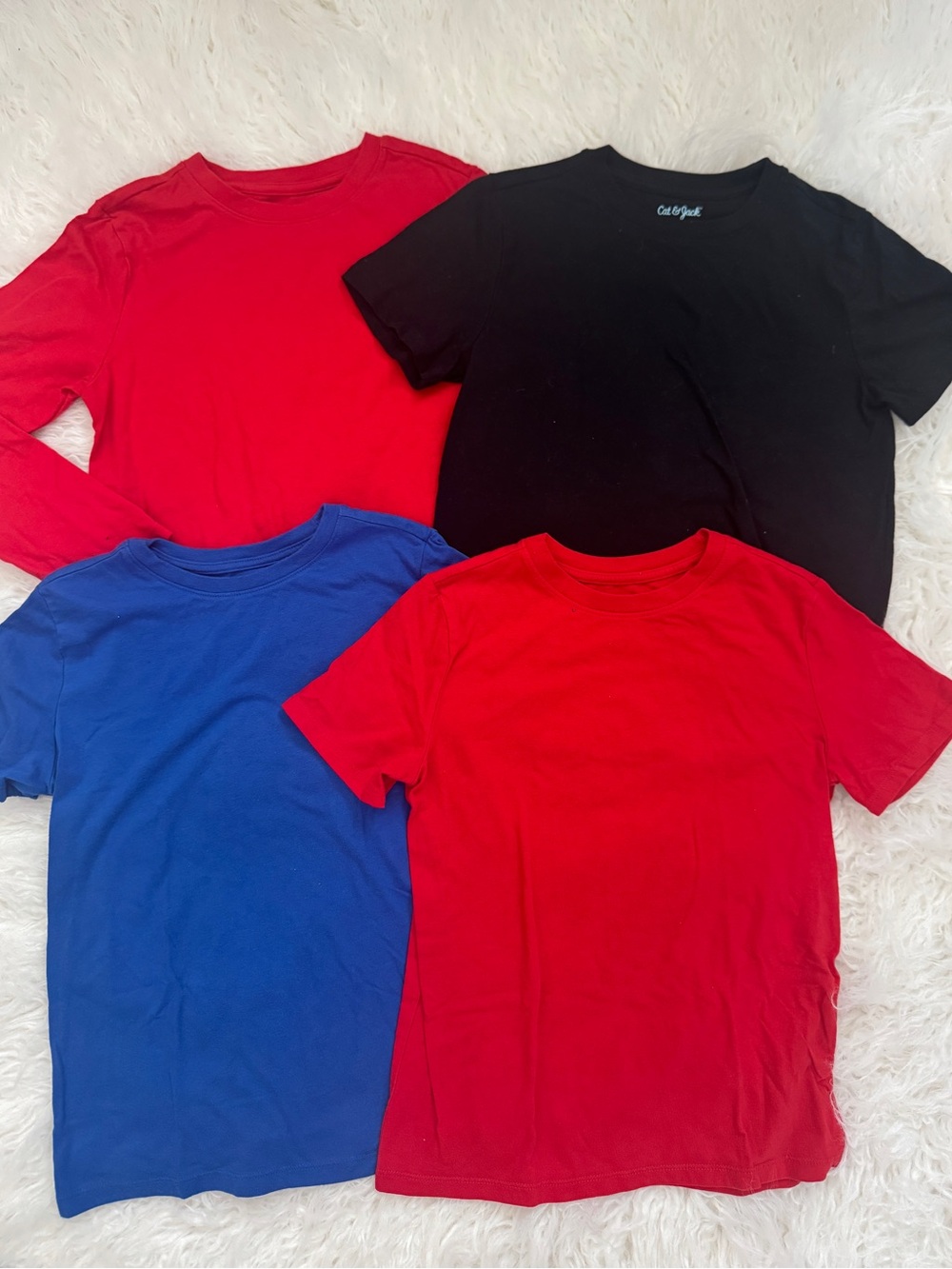Cat & Jack Boys Solid Color T Shirts and Long Sleeve size Medium 8/10